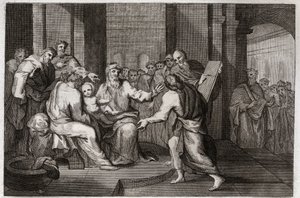 Biblia de Royaumont, Nuevo Testamento: Circuncisión de Jesucristo. Ilustración de 1811. de Unknown artist