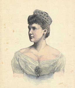 Rusia. Gran Duquesa María Pavlovna de Rusia (1892). Grabado de Unknown artist