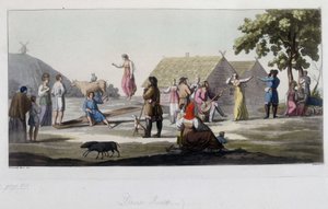 Danza y juego ruso. En "El traje antiguo y moderno" 1819-1820, por Ferrario de Unknown artist