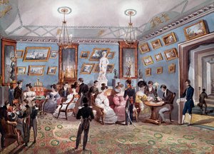 Sociedad rusa: una feria social en San Petersburgo. Litografía alrededor de 1830. San Petersburgo, Biblioteca del Hermitage de Unknown artist