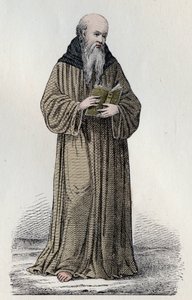 SAN BUENAVENTURA (1221-1274) cardenal franciscano italiano, teólogo y filósofo - Retrato de San Buenaventura (Giovanni da Fidanza o Buenaventura de Bagnorea, circa 1220-1274), teólogo, Doctor de la Iglesia (Doctor Seráfico). Grabado del siglo XIX de Unknown artist