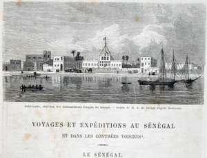 Saint-Louis, capital de los establecimientos franceses en Senegal - en 