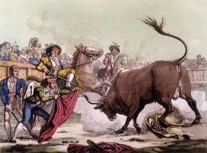 Escena de tauromaquia en España, circa 1820 de Unknown artist