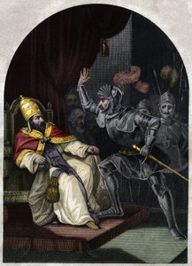 Sciarra Colonna abofeteando al Papa Bonifacio VIII en la cara de Unknown artist
