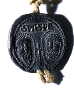 Sello de la época del Papa Bonifacio VIII (Benedetto Caetani, conocido como Bonifacio VIII)