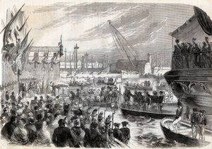 Segunda Guerra de Independencia Italiana, Campaña Italiana de 1859: Napoleón III (1808-1873) en el Puerto de Génova 12/05/1859 - Llegada de los franceses a Génova, 12 de mayo