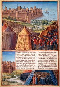 Segunda cruzada: vista del sitio de Ascalón en 1153 por Balduino III (1131-1162)