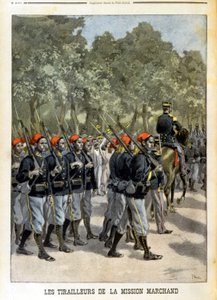Tiradores senegaleses de la Misión Marchand en París - en “Le petit journal” del 23/07/1899 de Unknown artist