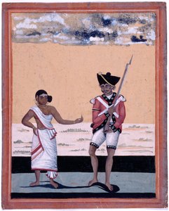 Sepoy de la Infantería Nativa de Madrás y su esposa de Unknown artist