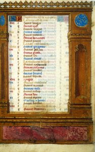 Calendario de septiembre con el signo de Libra - Miniatura de la Edad Media: Solicitar permiso a la Biblioteca Municipal de Toulouse (tel: 05 62 27 66 66)