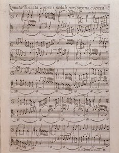 Página de partitura del Segundo libro de toccatas de Girolamo Frescobaldi de Unknown artist