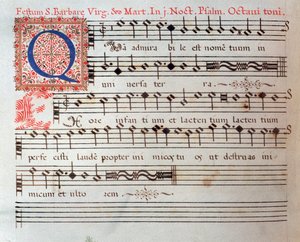 Página de partitura de una obra sacra por Giovanni Giacomo Gastoldi