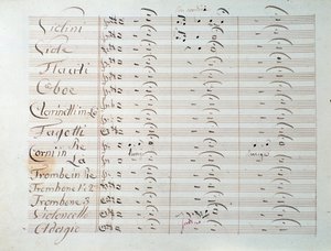 Página de partitura de la Gran sinfonía (op. 8) por Carl August Cannabich de Unknown artist