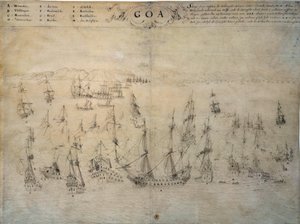 Sitio de Goa, colonia portuguesa, por la flota holandesa entre 1603 y 1639 de Unknown artist