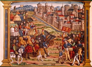 Asedio de una ciudad con bombas: Luis XI contra los Liegeois de Unknown artist