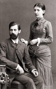 Sigmund Freud y su esposa Martha Bernays en junio de 1885 de Unknown artist