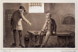 Silvio Pellico (1789 - 1854) transferido a la fortaleza de Spielberg (Spilberk) - en 