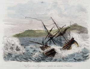 Naufragio del barco de Jean-Francois Galaup, Conde de La Perouse de Unknown artist