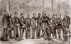 Sir James Hope Grant (1808-1875), un soldado británico y su personal durante la Segunda Guerra del Opio, que duró de 1856 a 1860 de Unknown artist