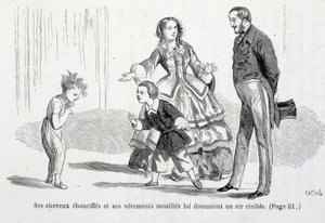Sophie mojada - en “Las desventuras de Sophie” de la Condesa de Ségur, Hachette de Unknown artist