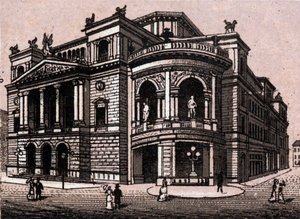 Teatro de la Ciudad en Viena, Austria en "El Mundo Ilustrado 168 vistas". Sin fecha (finales del siglo XIX). de Unknown artist