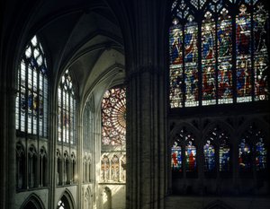 Vitrales y rosetón de la Catedral de Troyes de Unknown artist