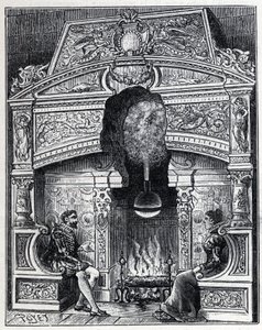 Calor de vapor y solar: Chimenea de Eolipila, sistema de máquina de vapor y reacción diseñado originalmente por Herón de Alejandría (80 a.C.). de Unknown artist
