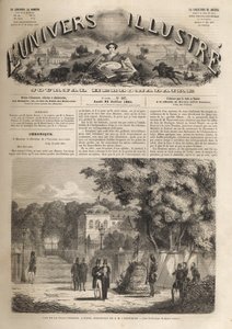Villa Strauss en Vichy - residencia del Emperador Napoleón III (1808-1873) - el ilustre universo de 1861 de Unknown artist