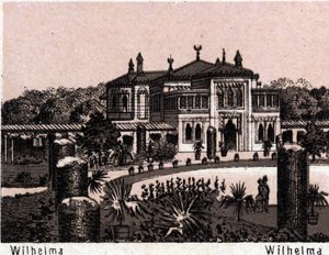 Stuttgart, Alemania: vista de Wilhelma. en "El mundo ilustrado 168 vistas" Sin fecha (finales del siglo XIX) de Unknown artist