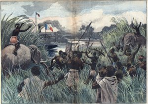 Toma de posesión del Lago Chad (África) de Unknown artist