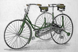 Modelo de triciclo tándem.