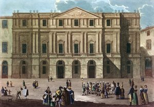 Teatro alla Scala en Milán en Italia en el siglo XIX de Unknown artist