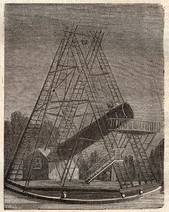 Telescopio de William Herschel (Friedrich Wilhelm Herschel) de Unknown artist
