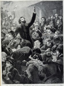 El Ejército de Salvación - Distribución en la sede de Whitechapel Road en 1881 de Unknown artist