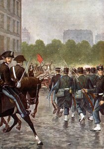 La masacre de Bava Beccaris, llamada así por el general italiano Fiorenzo Bava-Beccaris, hace referencia a la represión de los disturbios generalizados que tuvieron lugar en Milán en mayo de 1898. Italia) por Paolo Giudici