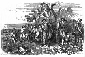 El comercio negro. Grabado del siglo XIX