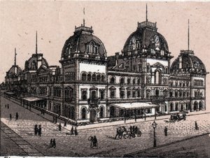 El Depósito Central en Nueva York, EE.UU. en "El mundo ilustrado 168 vistas" Sin fecha (finales del siglo XIX) de Unknown artist