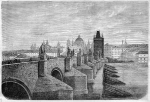 El Puente de Carlos en Praga - Grabado en “Le Journal Illustré”