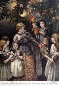 El árbol de Navidad de los niños pobres, Londres, finales del siglo XIX
