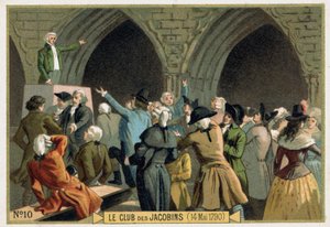 El Club de los Jacobinos (14/05/1790). Cromolitografía del siglo XIX de Unknown artist