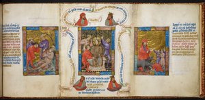 La borrachera de Noé; las burlas a Cristo; los niños burlándose del profeta Eliseo. de Unknown artist