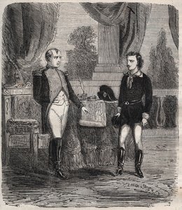 El interrogatorio de Friedrich Stabs después de su intento fallido de asesinar a Napoleón I - Friedrich (Frederic) Staps interrogado por Napoleón, un joven alemán que intentó asesinar a Napoleón el 12 de octubre de Unknown artist