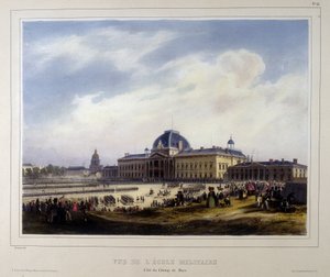 La Escuela Militar de los Inválidos, vista del Campo de Marte