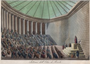 El Odeón de Atenas o Odeón de Pericles en Atenas - grabado de "Usi e Costumi di Tutti i Popoli dell