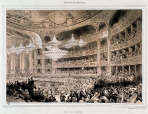 El Baile de la Ópera en París. Grabado del siglo XIX Colección Privada de Unknown artist