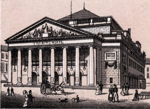 El Teatro Real en Bruselas, Bélgica en "El mundo ilustra 168 vistas" Sin fecha (finales del siglo XIX) de Unknown artist