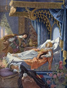 La Bella Durmiente de Perrault. Cromolitografía del siglo XIX de Unknown artist