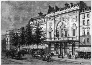El Teatro de la Porte Saint Martin en París en 1873. de Unknown artist