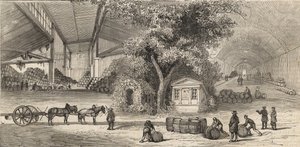 El almacén de vinos en París en 1861 de Unknown artist