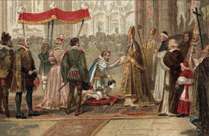 La abjuración de Enrique IV Rey de Francia en Saint Denis el 25 de julio